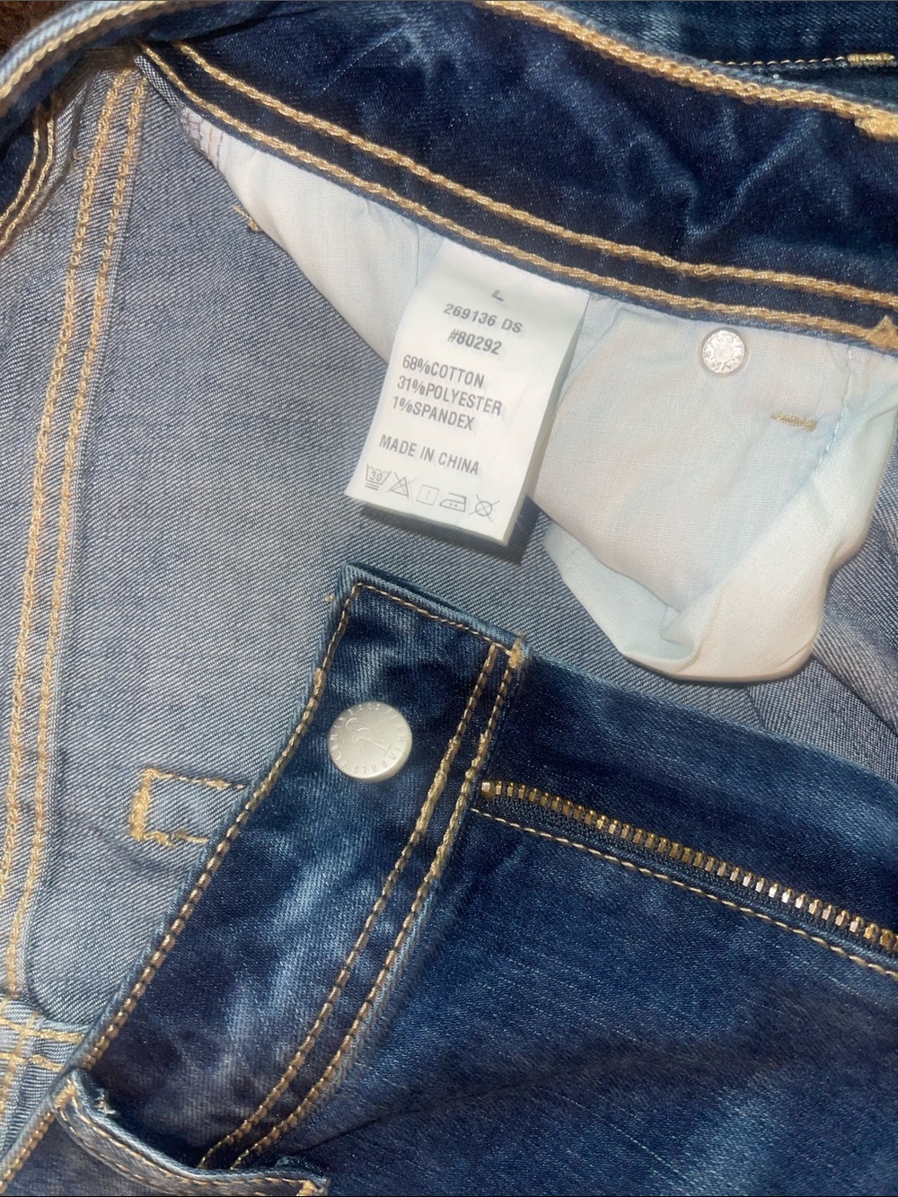 Flamingals High-Rise Wide-Leg Jeans in Dark Blue Wash - Picture 3 of 5